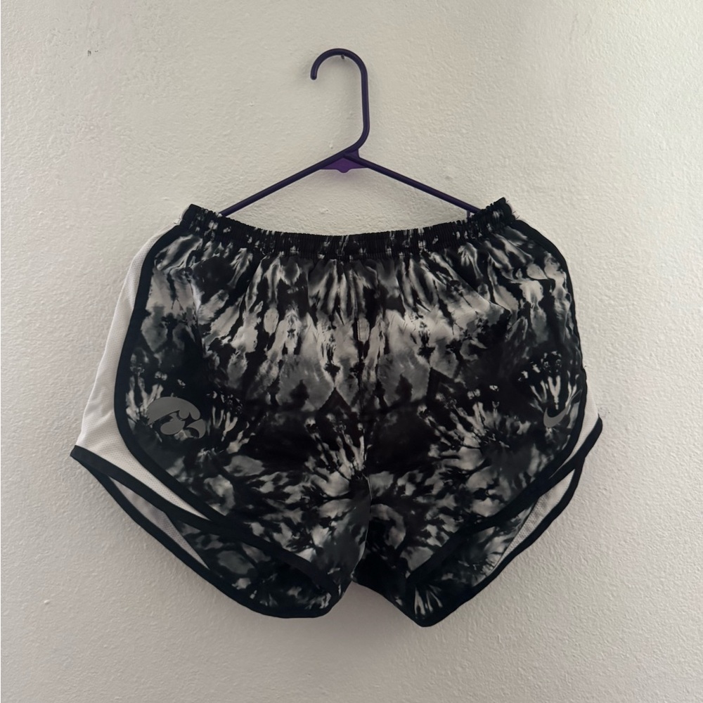 Nike Black and White Athletic Shorts with Elastic Waistband